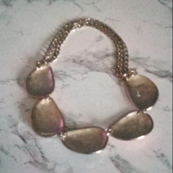 *Rare*  Vintage Trifari Pink/Peach and Black Enamel Silver Tone Neckace - Picture 2 of 9